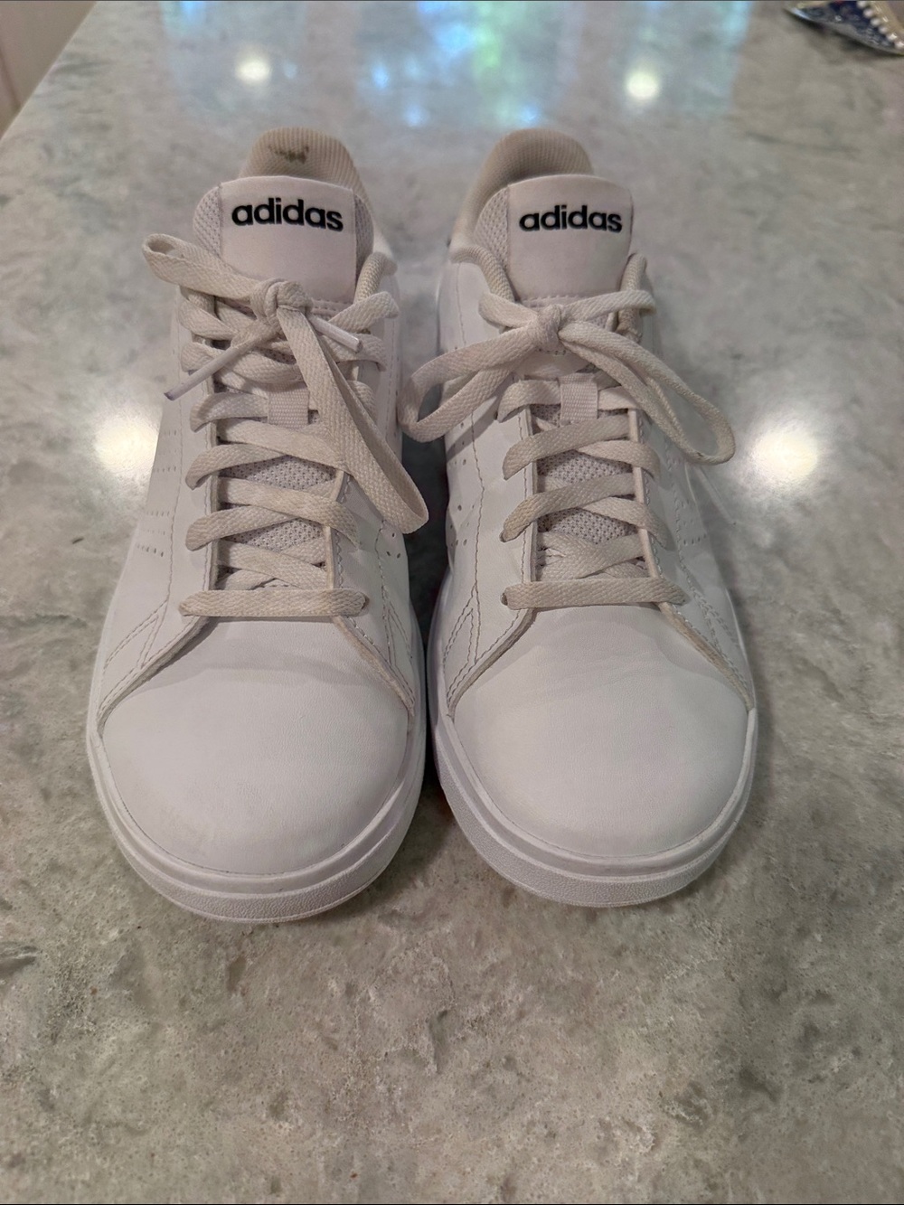 adidas Women's White Low-Top Leather Sneakers